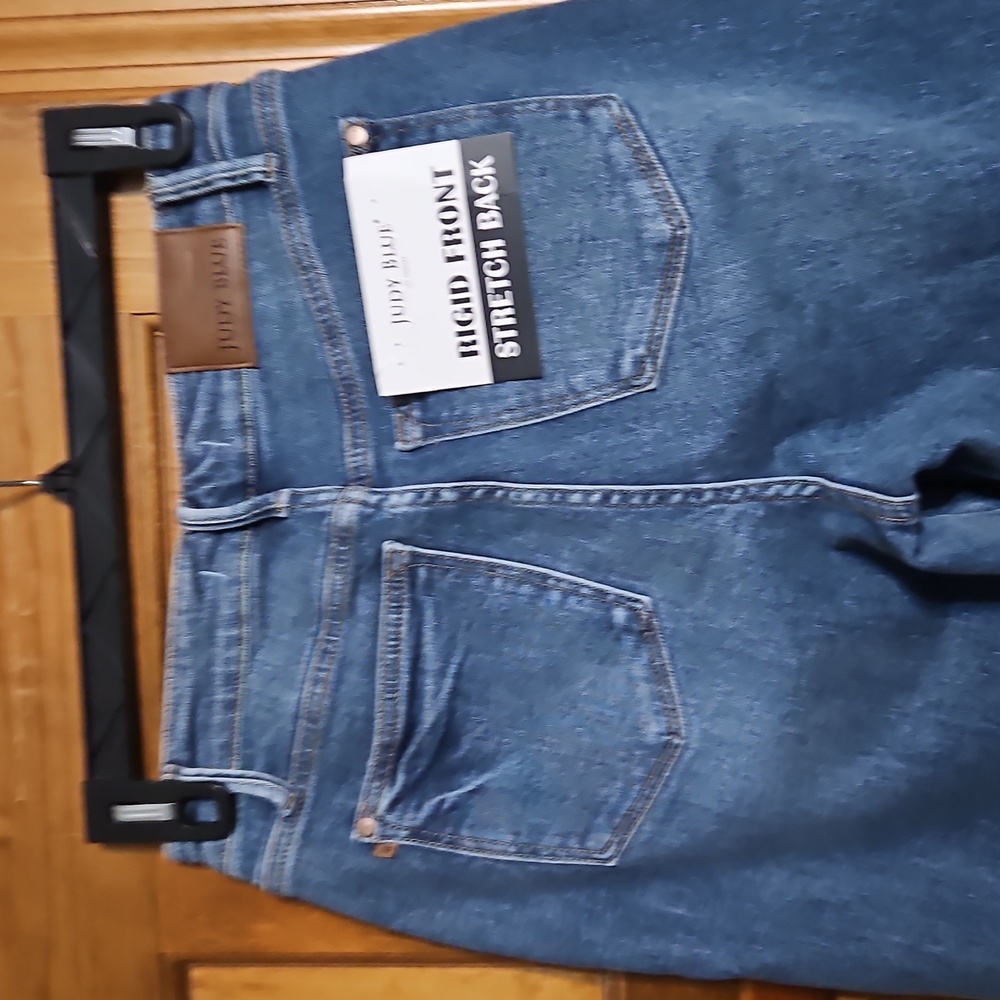 Judy Blue Wide-Leg Crop High Waist Rigid Magic Destroyed Hem Jeans-NWT - Picture 9 of 14